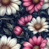 veronika 37383 digital art real pink and white daisies with a b 1c297b1e 981e 4a10 a4dc 97376e21cbc9