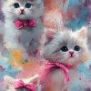 veronika 37383 Watercolor kittens with pink bow background colo 9fc0a859 68a8 4700 bb50 05ba01d86913
