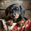 veronika 37383 Digital art a black and brown short haired dachs 15b0f5ce d0c0 4368 805f daed022e8079