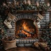 veronika 37383 digital art a brick fireplace made of gray brick 566cbfd3 536a 4c29 b453 6b27b26609e2