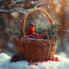 veronika 37383 digital art a wicker basket in the snow with pin bf886dd8 8c75 42a2 86a9 f35e7852fd53
