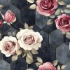 veronika 37383 black gray hexagon geometry roses in powder and e3430a32 6a7e 4f68 8439 3cae2eb9d001