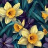 veronika 37383 airbrushed style yellow and purple daffodils wit 185fbbe1 8e03 4203 8f30 e903021036c0
