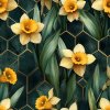 veronika 37383 airbrushed style yellow daffodils with dark gree c1a3ccce f0d4 40cc 9f0b 58257805fe86