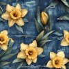 veronika 37383 airbrushed style yellow daffodils with dark gree eced5b9c 9e84 4c24 b062 c9be9158d11f