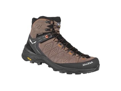SALEWA MS ALP TRAINER 2 MID GTX Wallnut/Fluo Orange - cizme de drumeție (mărimea 6, Culoare Wallnut/Fluo Orange)
