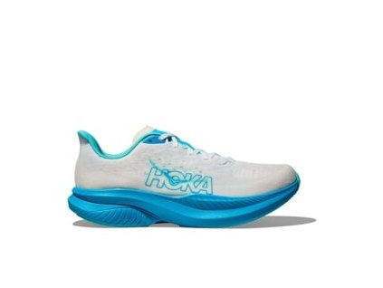 HOKA M MACH 6 White/Skyward Blue - pantofi de alergare (mărimea 6,5, Culoare Alb/Skyward Blue)