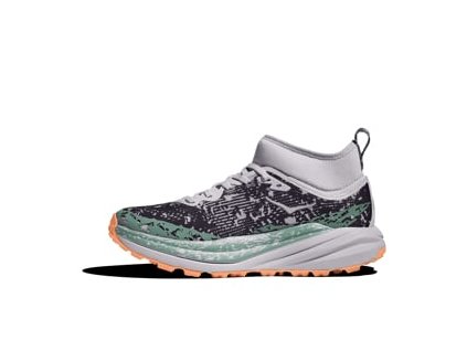 HOKA W SPEEDGOAT 6 MID GTX Ash Grey/Charcoal Grey - pantofi de alergare off-road (mărimea 3.5, Culoare Cenușă gri/gri cărbune)