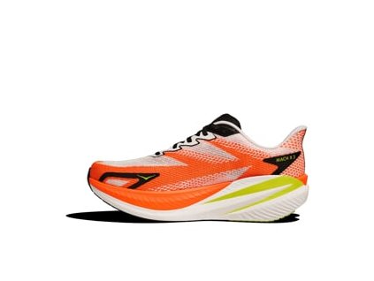 HOKA M MACH X 3 White/Neon Tangerine - pantofi de alergare (mărimea 6,5, Culoare Alb/Neon Tangerine)
