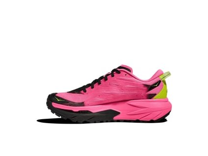 HOKA W MAFATE 5 Neon Rose/Black - pantofi de alergare off-road (mărimea 3.5, Culoare Neon Rose/Negru)