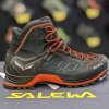 SALEWA MS MTN TRAINER MID GTX Asphalt/Fluo Orange - cizme pentru drumeții (mărimea 6, Culoare Asfalt/Fluo Orange)