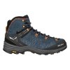 SALEWA MS ALP TRAINER 2 MID GTX Dark Denim/Fluo Orange - cizme de drumeție (mărimea 6, Culoare Denim închis/portocaliu fluo)