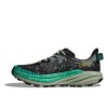 HOKA W SPEEDGOAT 6 Black/Aloe Vera - pantofi de alergare off-road (mărimea 3.5, Culoare Negru/Aloe Vera)
