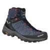 SALEWA WS ALP TRAINER 2 MID GTX Java Blue/Fluo Coral - cizme de drumeție (mărimea 3, Culoare Java albastru/Fluo Coral)