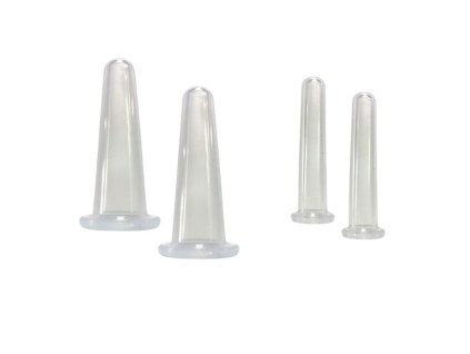 Sada silikonových masážních baněk na obličej 4ks