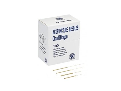 Zlaté akupunkturní jehly 0,20x25 bez trubičky 100ks 1