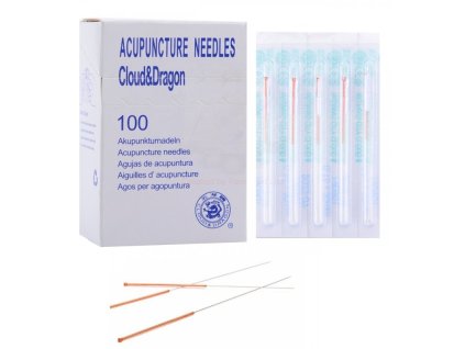 Akupunkturní jehly CaD měděné s trubičkou