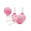 Obličejové masážní baňky sada 4ks růžové
