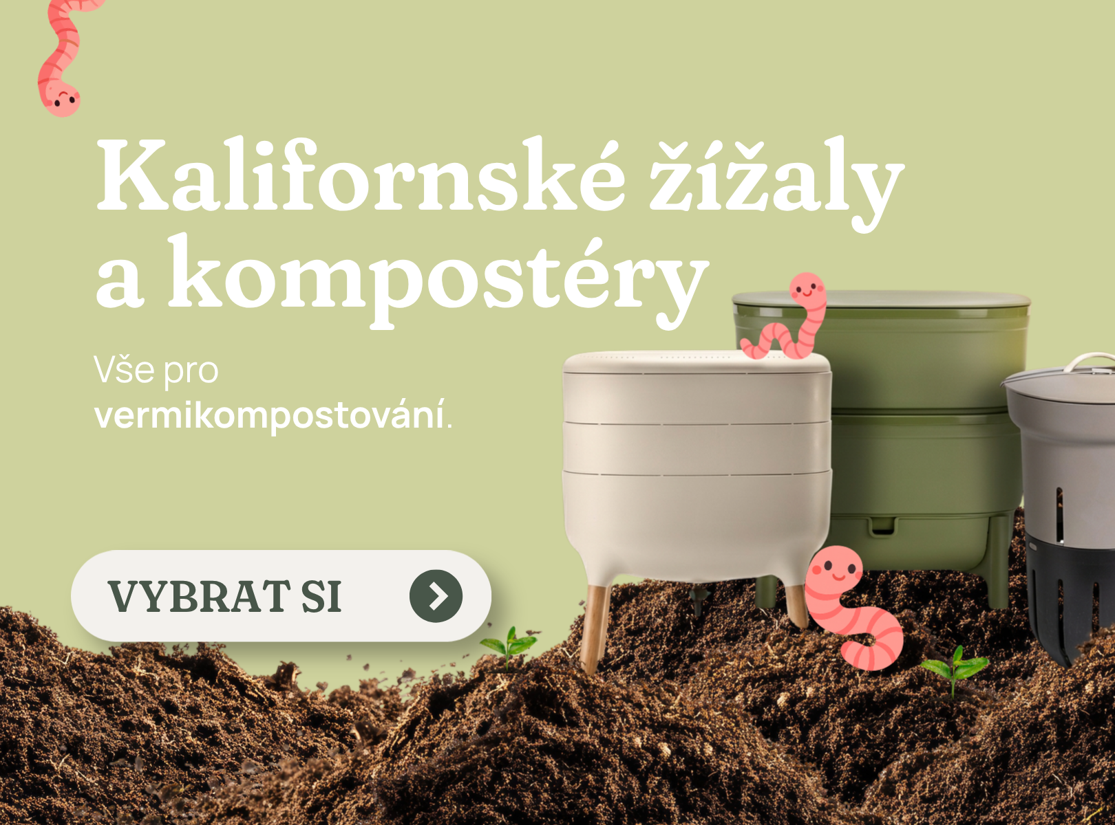 Kalifornské žížali a kompostéry