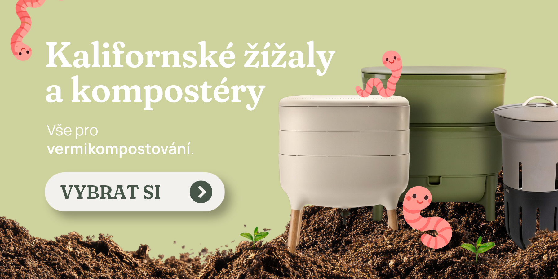 Kalifornské žížali a kompostéry