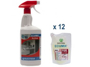 ECOMIX ACTIVE FOAMER MDS PACK, sanitární zařízení, sada 12ks 100ml sáčků + lahev