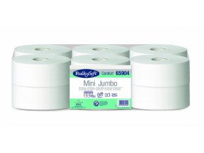 Toaletní papír Bulkysoft Mini JUMBO 190, 100% celulóza, 12 ks