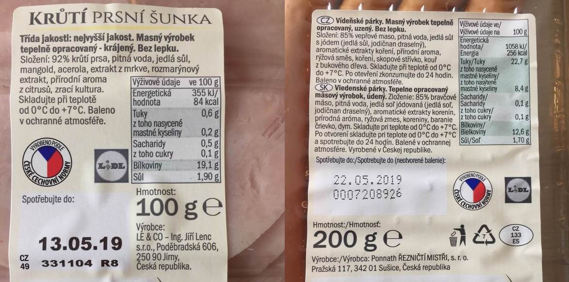 VERO Keto dieta - porovnání uzeniny