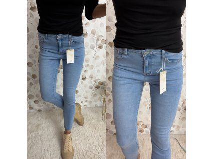 KAL64 damske slim dziny svetle modre1