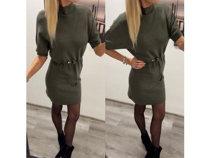SAT78 damske viskozove saty s paskem (3)