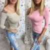 BLU32 damska bluzka s odhalenym ramenem (2)
