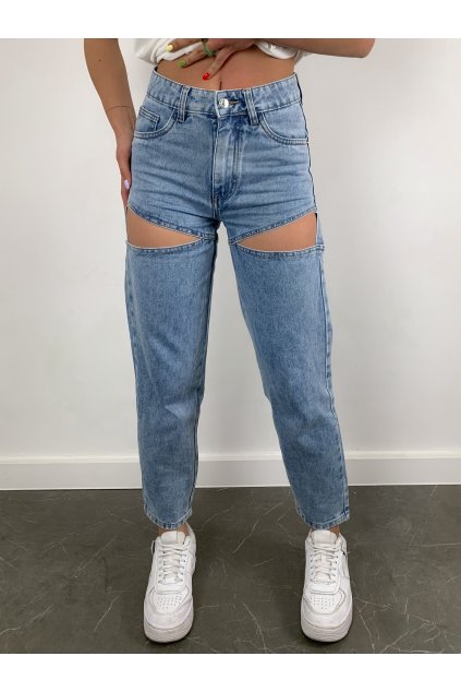 TRENDY VYREZANÉ MUM JEANS 2779