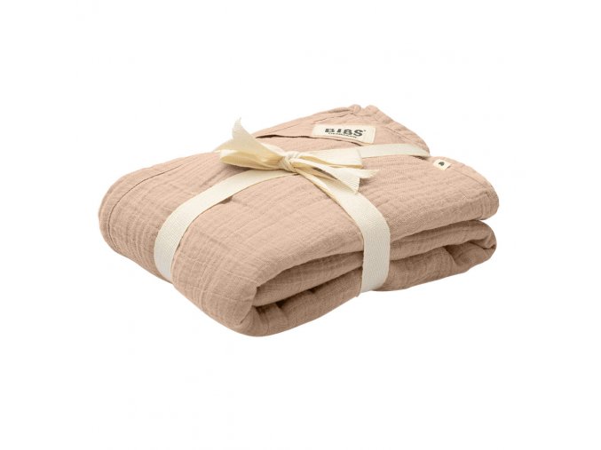 BIBS muselinova zavinovacka z BIO bavlny Blush