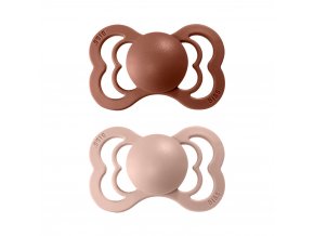 BIBS Supreme cumlik z prirodneho kaucuku 2ks Woodchuck+Blush