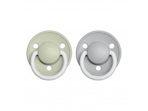 BIBS De Lux cumliky z prirodneho kaucuku zo silikonu 2ks Night Sage+Cloud