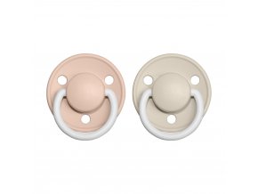 BIBS De Lux cumliky z prirodneho kaucuku zo silikonu 2ks Night Blush+Vanilla