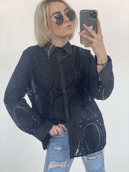 Krajková košile Ewi Black