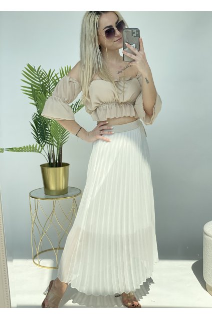 Plisovaná sukně / Bílá