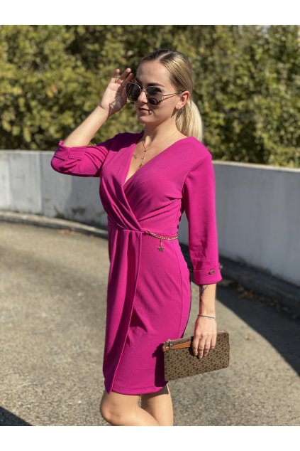 Jednobarevné šaty Lidia / Violet