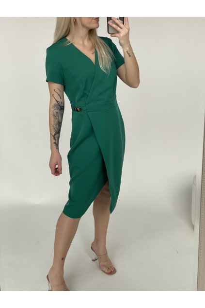 Pouzdrové elegantní šaty zelené