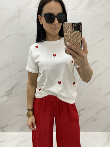 Triko red hearts / 2 varianty