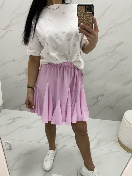 Bavlněné tričko s potiskem mašliček / 2 barvy