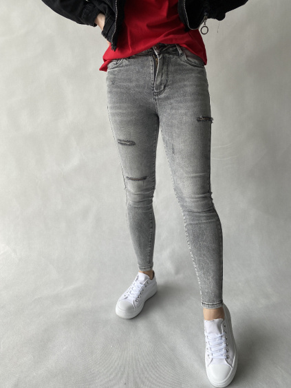 Šedé  Push Up jeansy