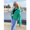 Koženková Biker bunda  / Green