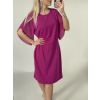 Elegantní šaty s asymetrickým rukávem / Viva Magenta