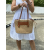 Letní kabelka se stahováním a koženkovými uchy / 2 barvy