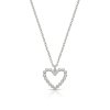 Stříbrný náhrdelník se srdcem a zirkony