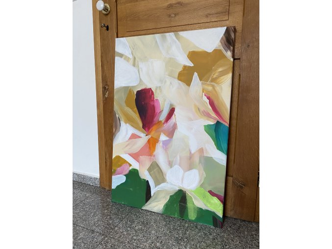 Flowers abstract 80x60cm