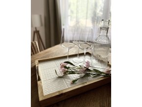 Drevený podnos s keramickou mozaikou 40x30Wht