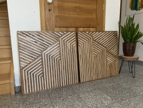 Dřevěný Geometrický Obraz