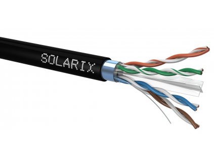 SOLARIX Kabel FTP 4x2x0,5 CAT6 PE venkovní (balení 500m/cívka)